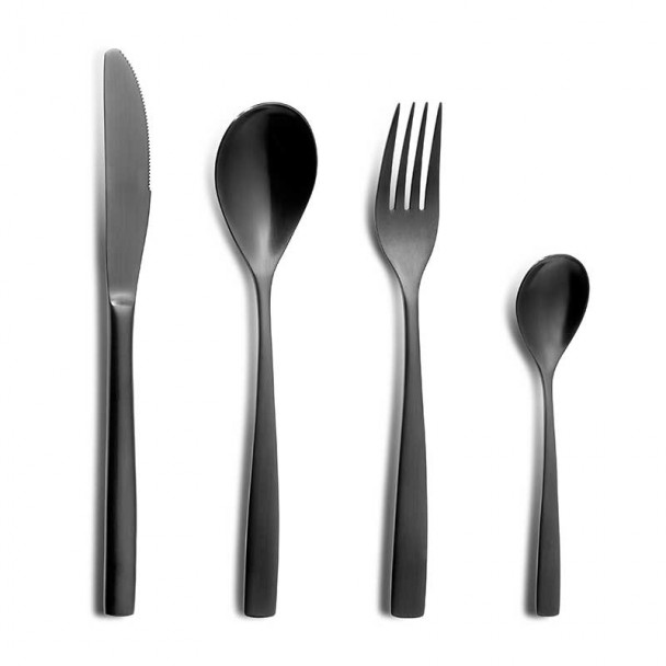 Set Posate BCN Black Inox - 24 Pezzi