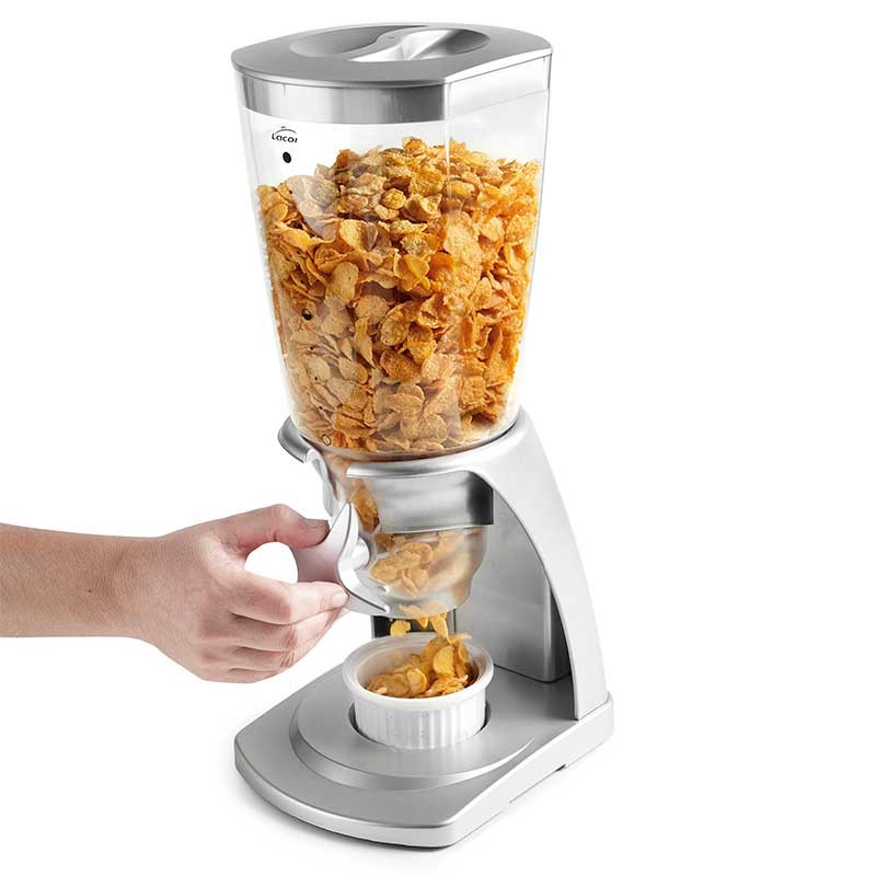 Dispenser per cereali - triplo - Ø 12 cm - Distributore a leva
