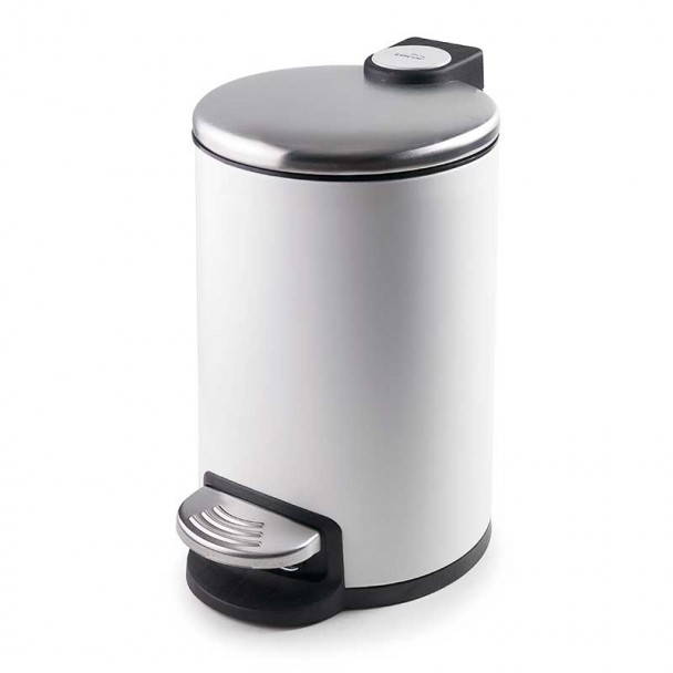 bianco pattumiera con pedale