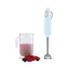 Frullatore a immersione con accessori stile anni 50 blu