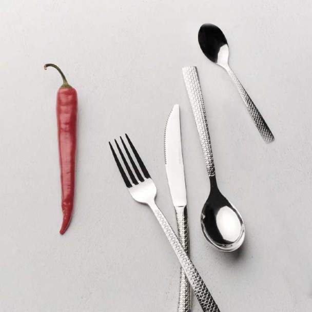 Posate idrauliche in acciaio inox - 24 pezzi