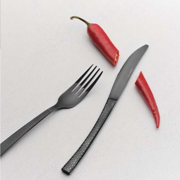 Posate Hidraulic Black Inox-24 Pezzi