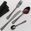 Set Posate Luna Black in Acciaio Inox-24 Pezzi